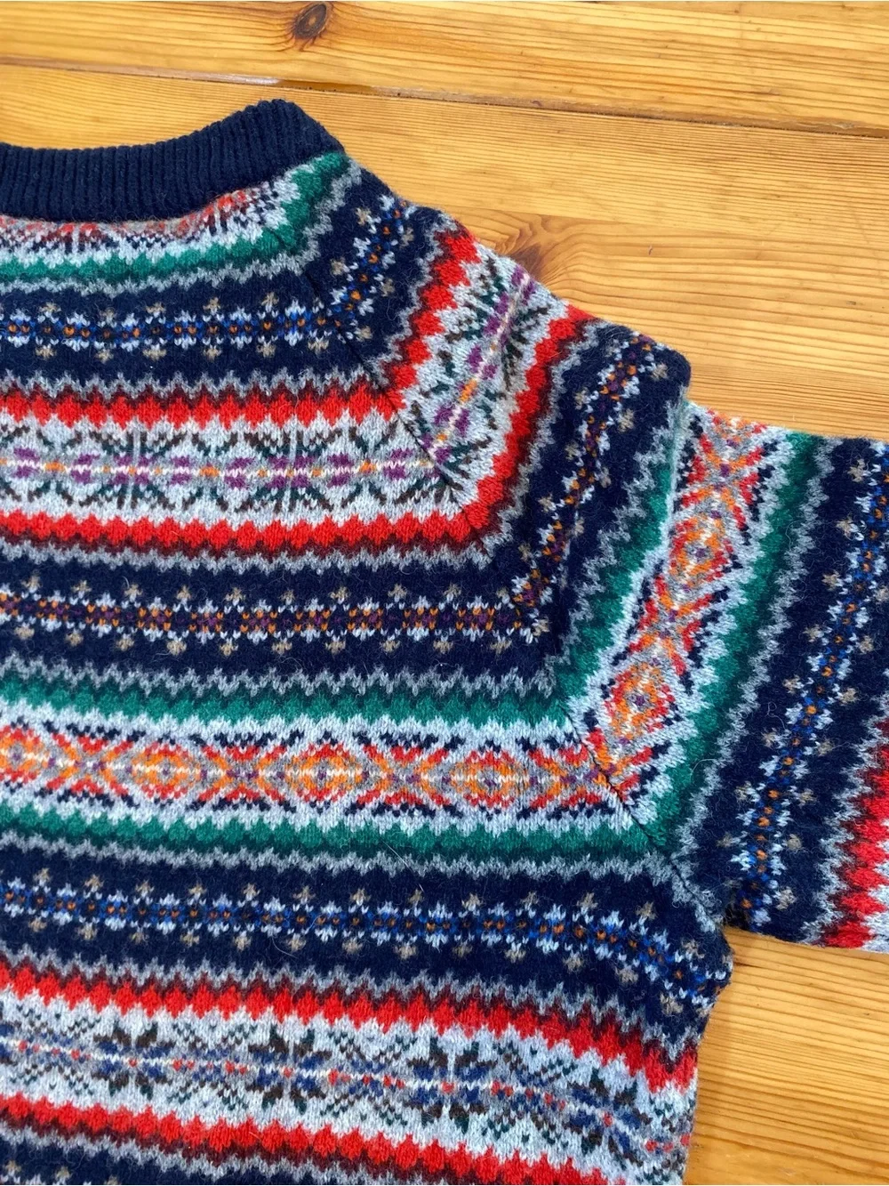 J. Crew Fair Isle Lambswool Crewneck Sweater Size Small